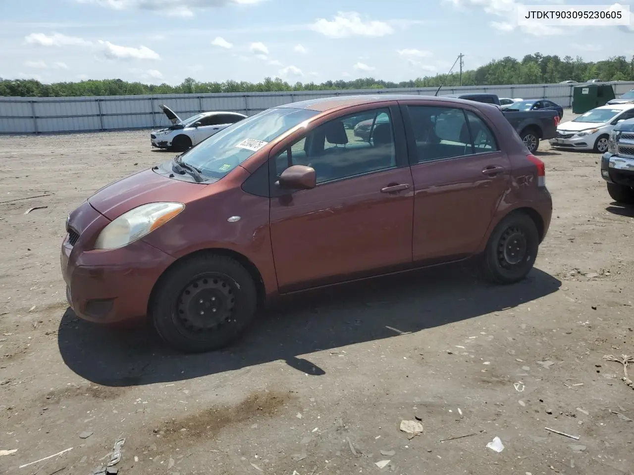 2009 Toyota Yaris VIN: JTDKT903095230605 Lot: 62904075