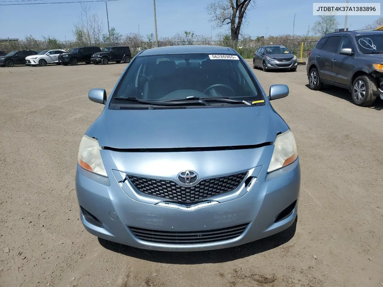 2010 Toyota Yaris VIN: JTDBT4K37A1383896 Lot: 56286965