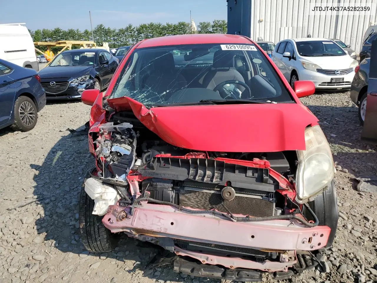 2010 Toyota Yaris VIN: JTDJT4K37A5282359 Lot: 62910095