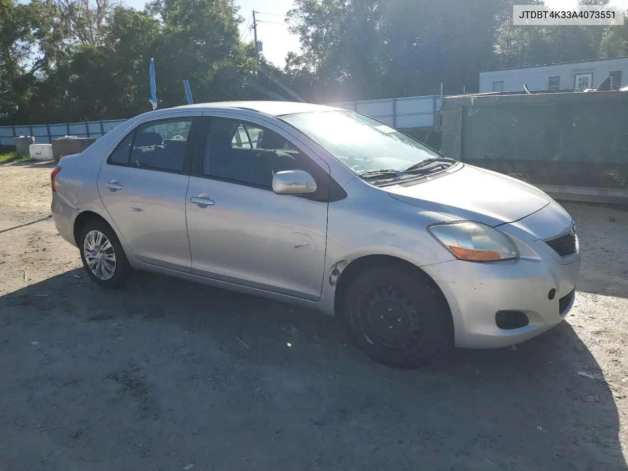 2010 Toyota Yaris VIN: JTDBT4K33A4073551 Lot: 63093465