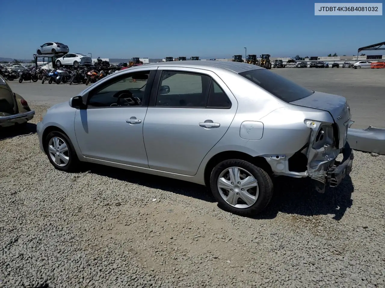 2011 Toyota Yaris VIN: JTDBT4K36B4081032 Lot: 61794695