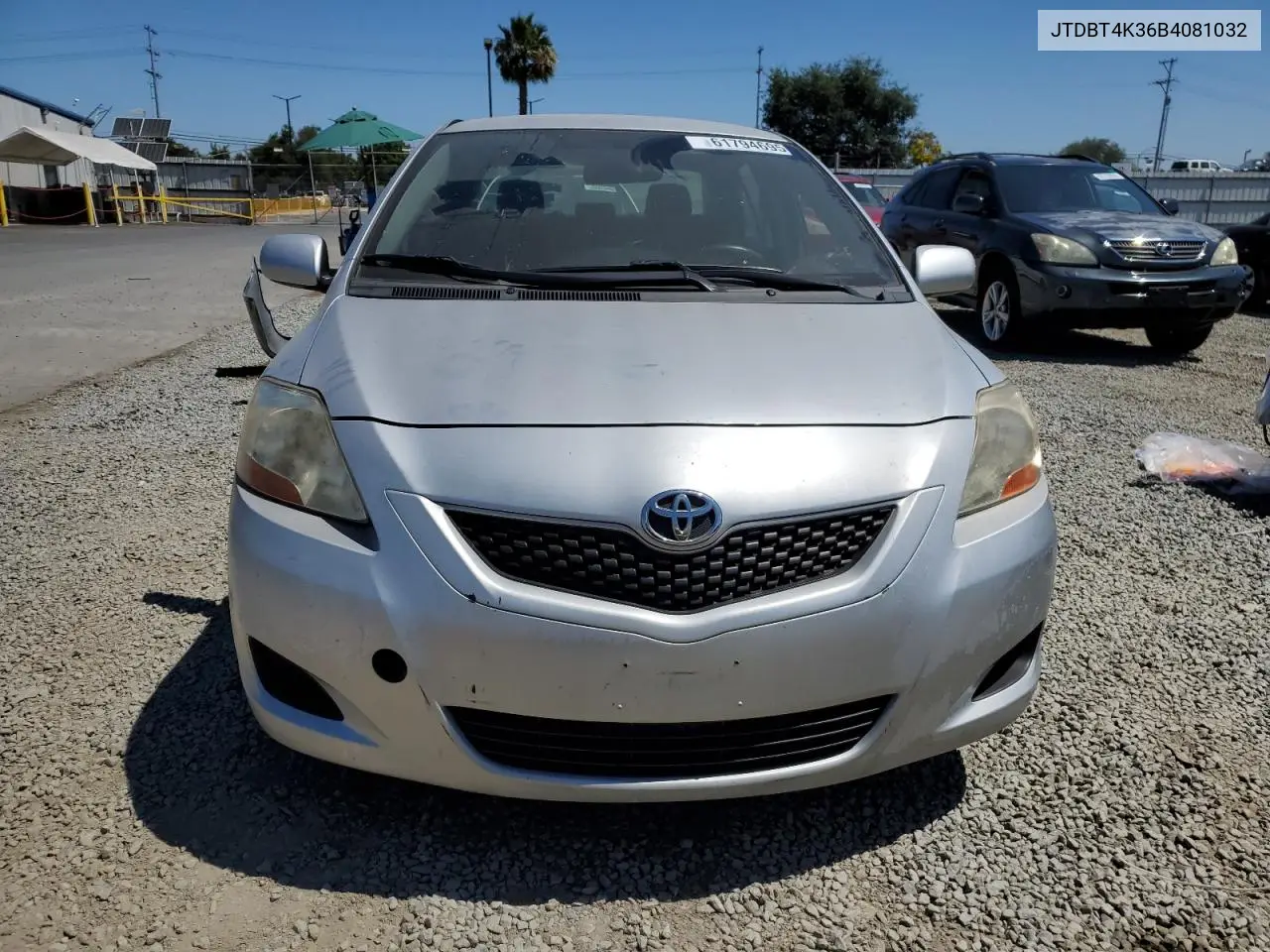 2011 Toyota Yaris VIN: JTDBT4K36B4081032 Lot: 61794695