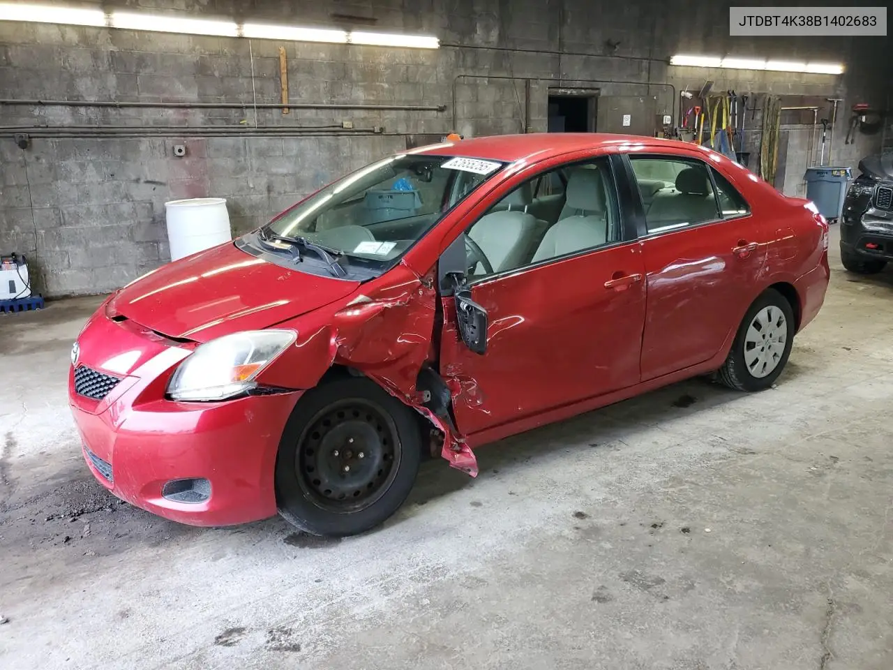2011 Toyota Yaris VIN: JTDBT4K38B1402683 Lot: 62655255