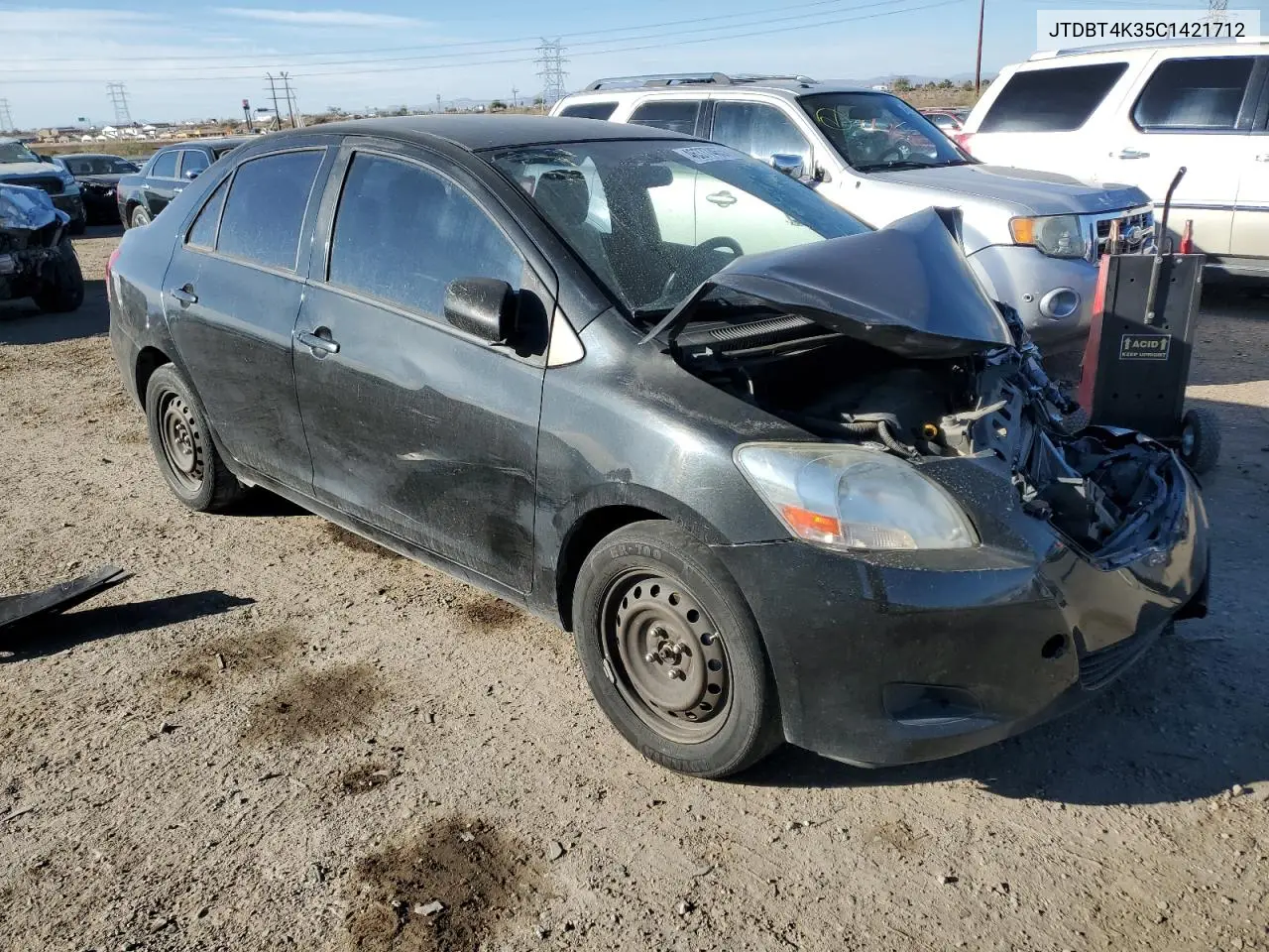 2012 Toyota Yaris VIN: JTDBT4K35C1421712 Lot: 46377465