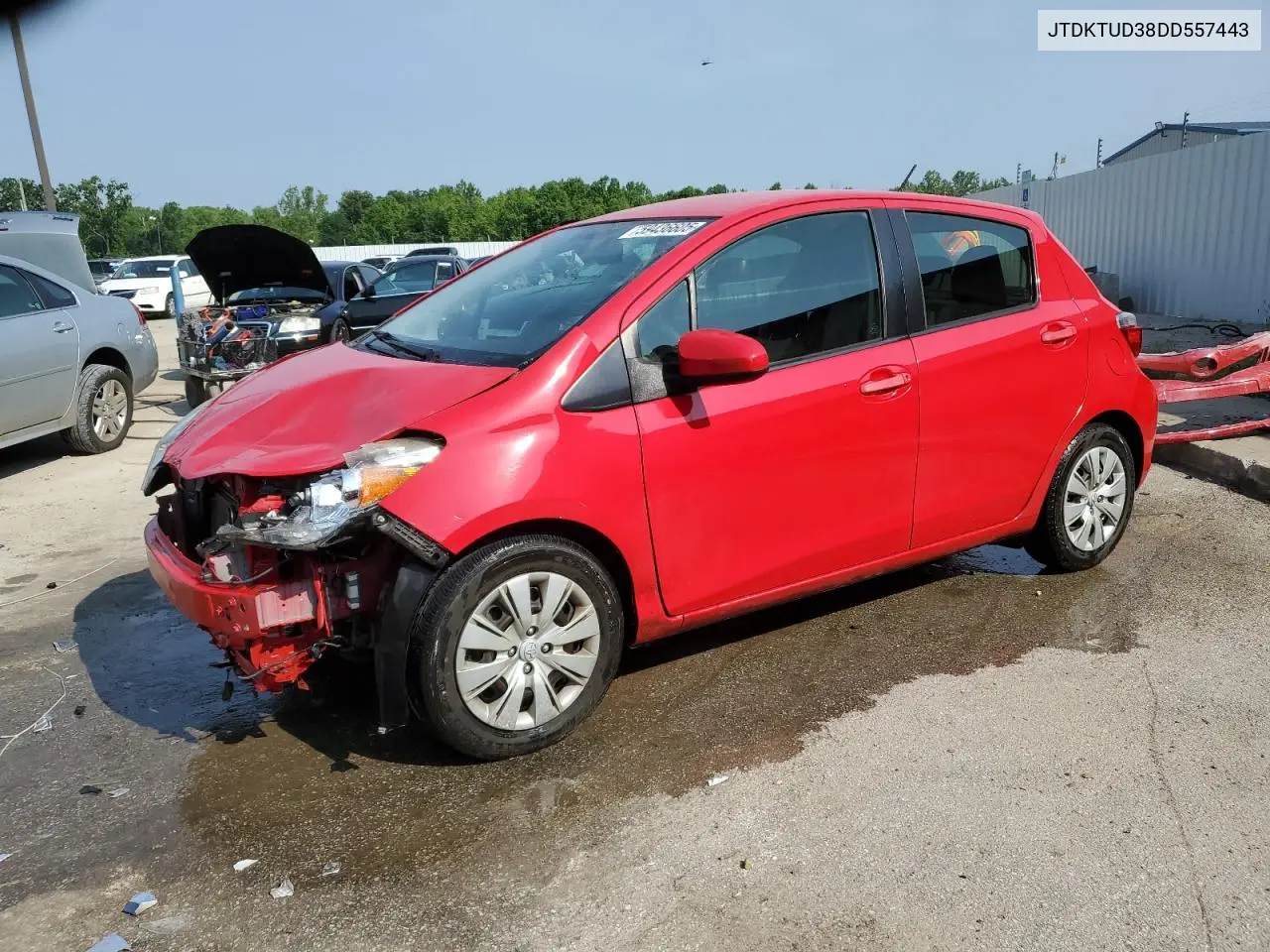 2013 Toyota Yaris VIN: JTDKTUD38DD557443 Lot: 59436605