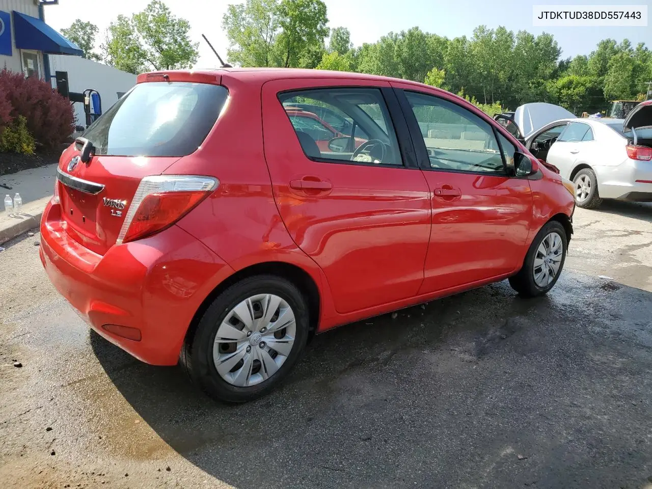 2013 Toyota Yaris VIN: JTDKTUD38DD557443 Lot: 59436605