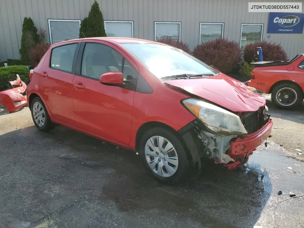 2013 Toyota Yaris VIN: JTDKTUD38DD557443 Lot: 59436605
