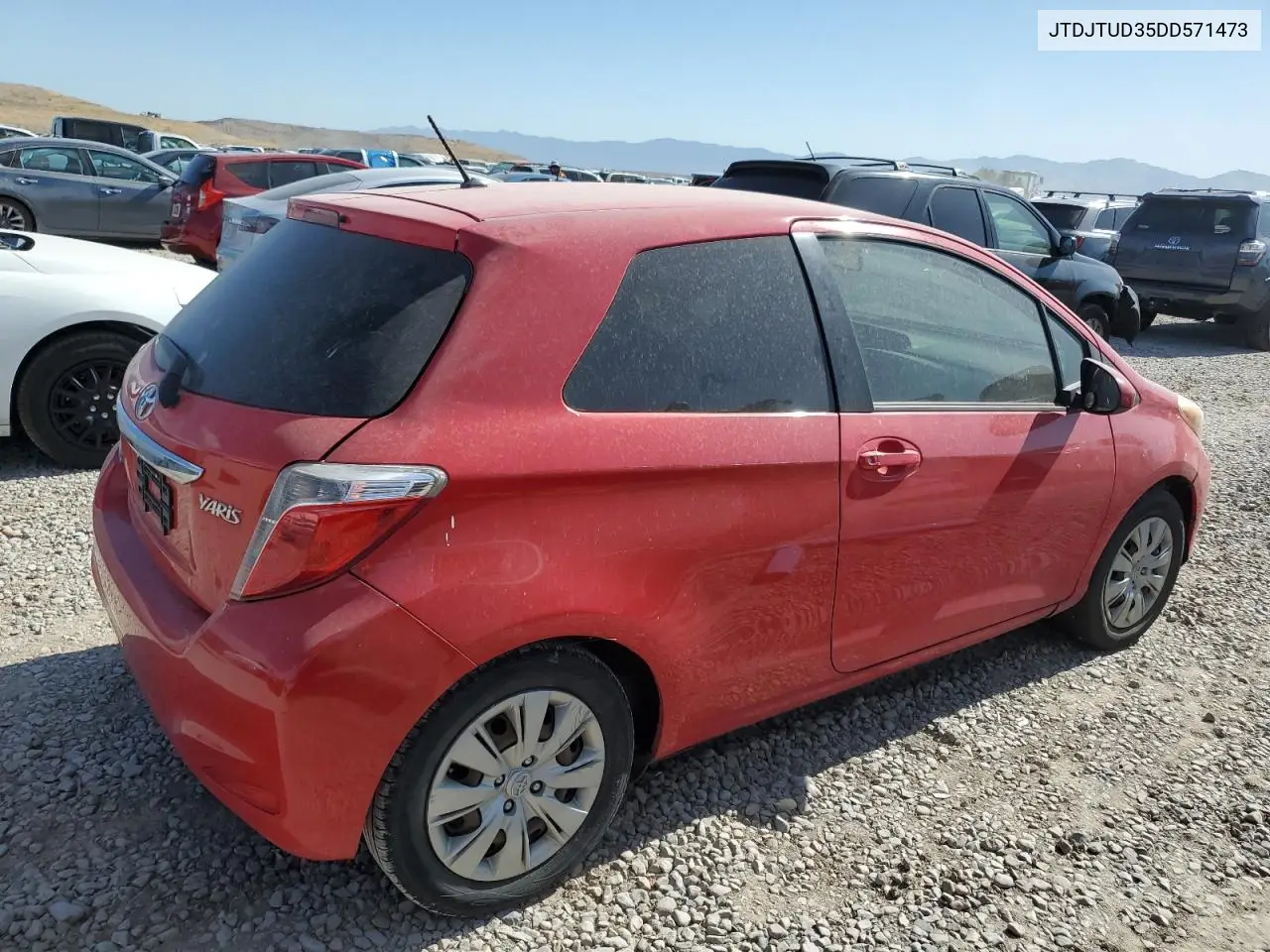 2013 Toyota Yaris VIN: JTDJTUD35DD571473 Lot: 62016035