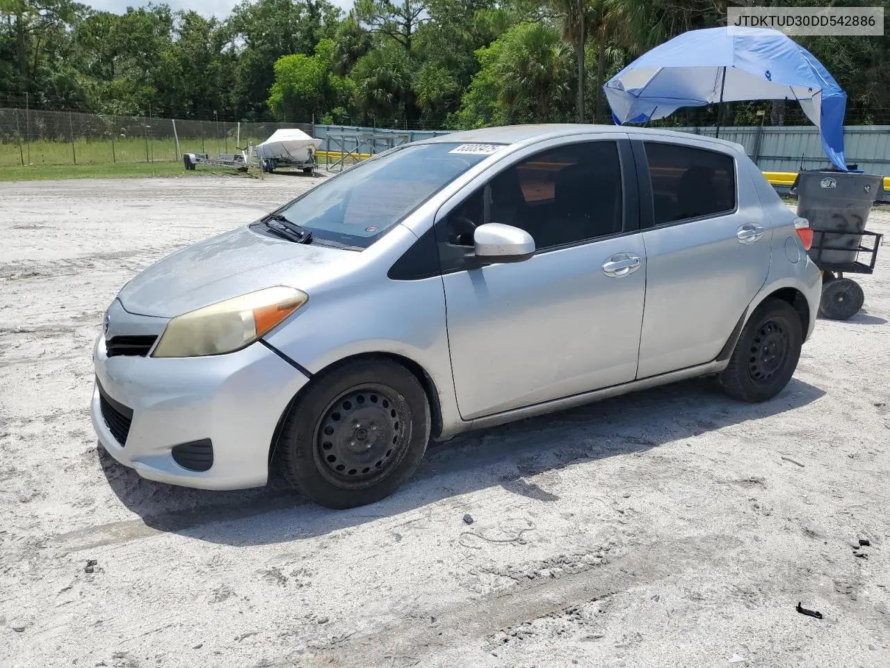 2013 Toyota Yaris VIN: JTDKTUD30DD542886 Lot: 63033475