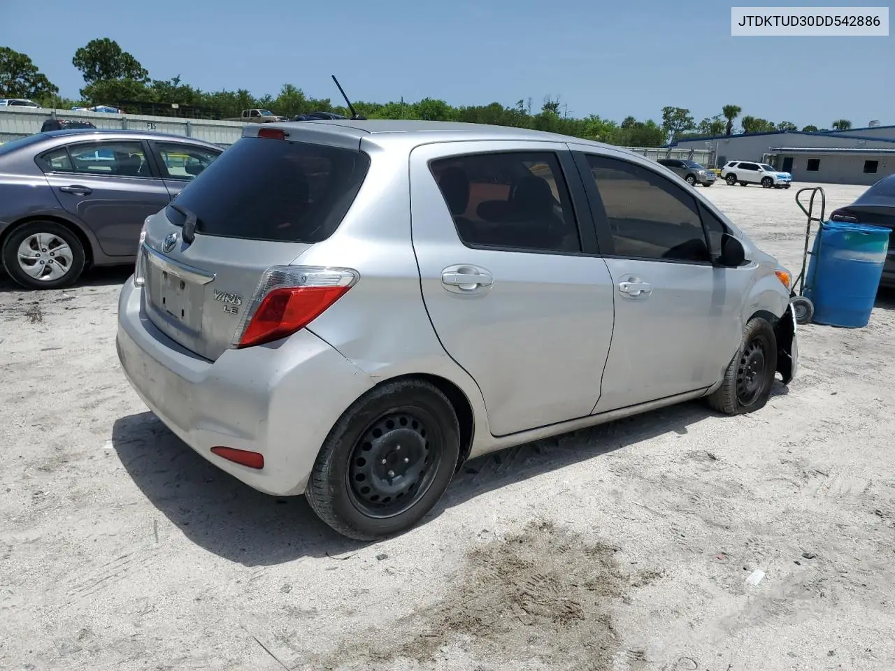 2013 Toyota Yaris VIN: JTDKTUD30DD542886 Lot: 63033475
