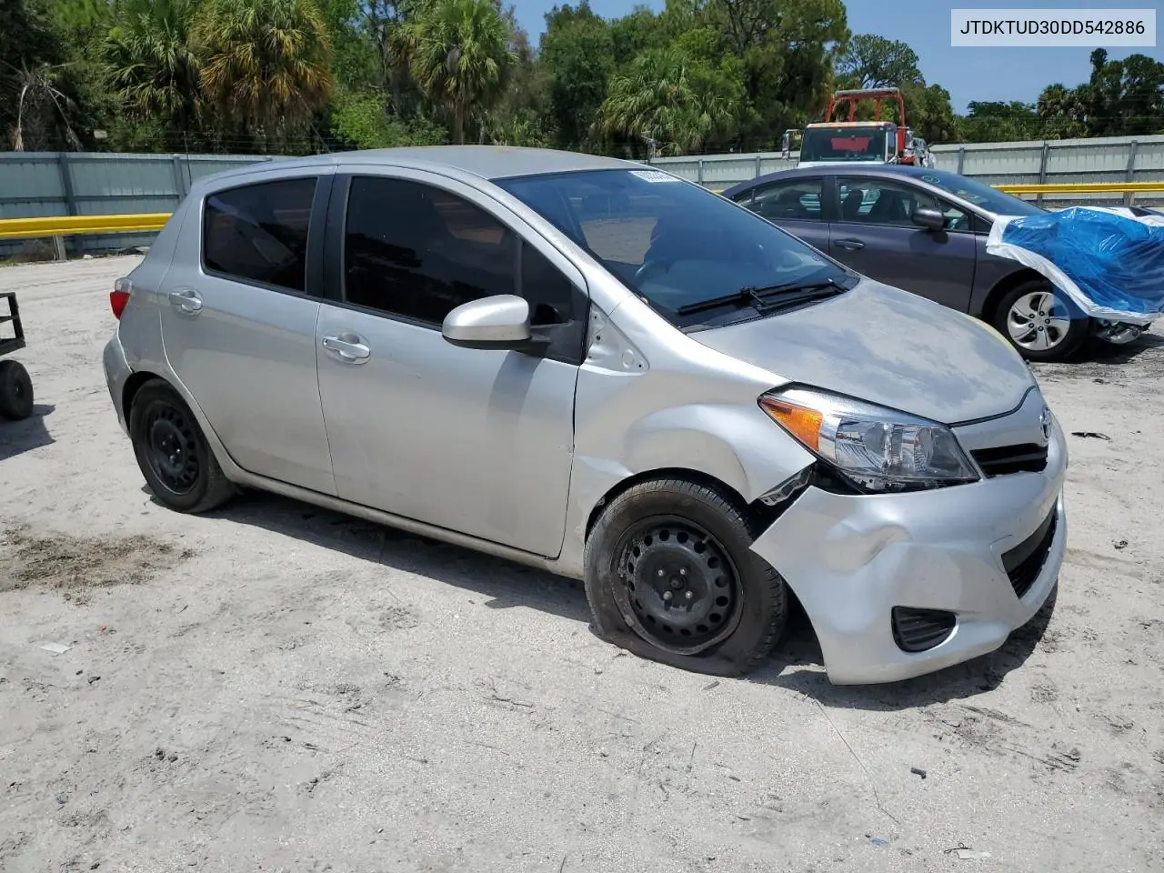 2013 Toyota Yaris VIN: JTDKTUD30DD542886 Lot: 63033475