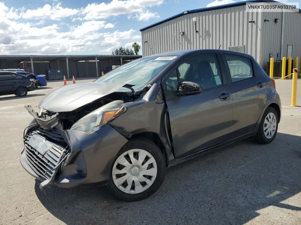 2015 Toyota Yaris VIN: VNKKTUD35FA033758 Lot: 55696935