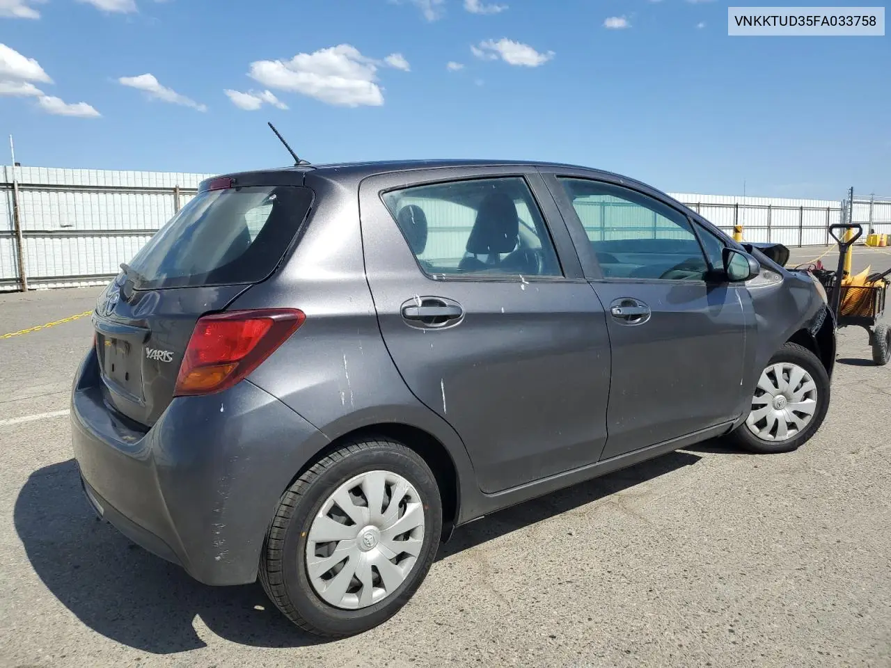 2015 Toyota Yaris VIN: VNKKTUD35FA033758 Lot: 55696935