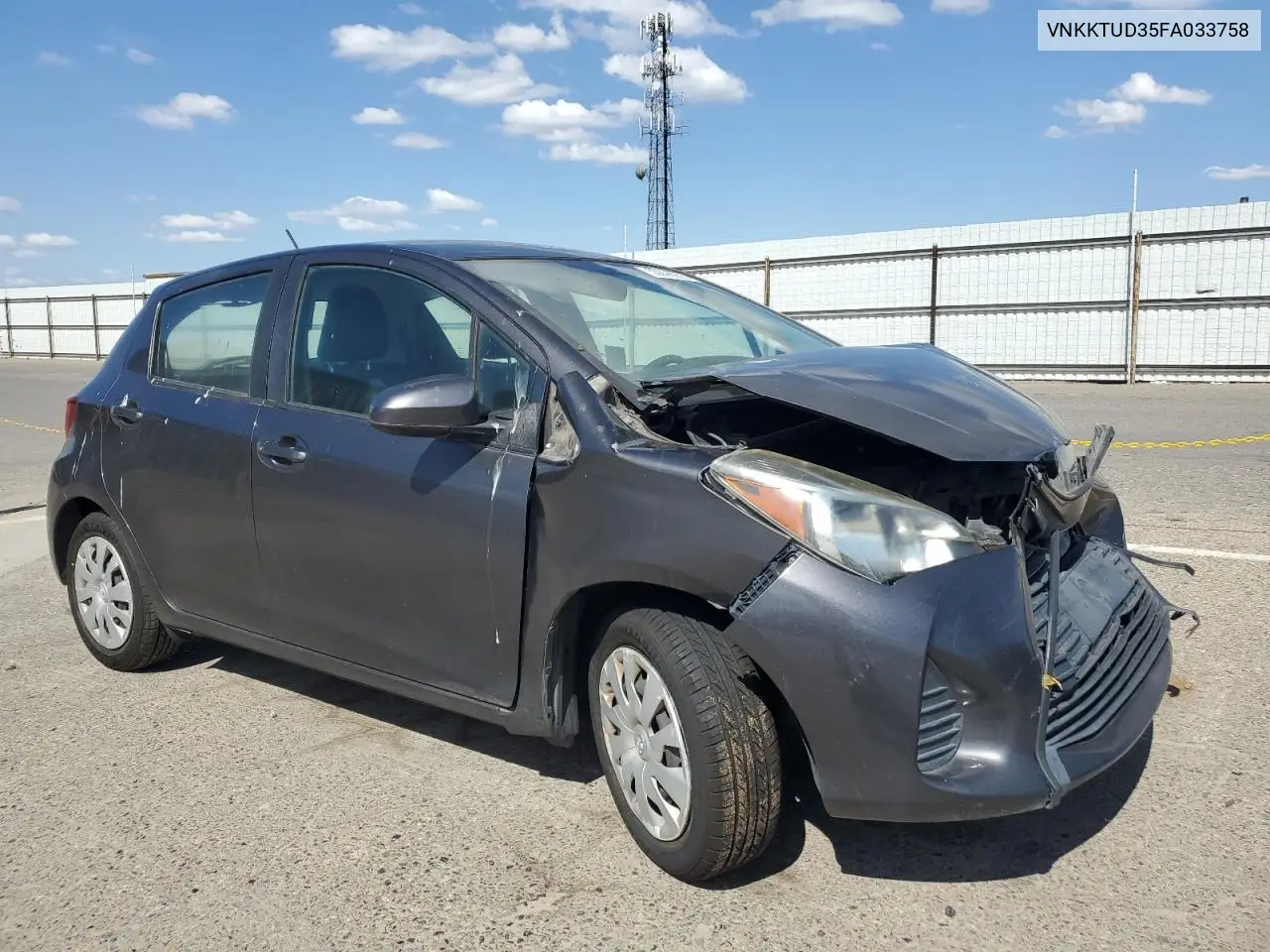 2015 Toyota Yaris VIN: VNKKTUD35FA033758 Lot: 55696935