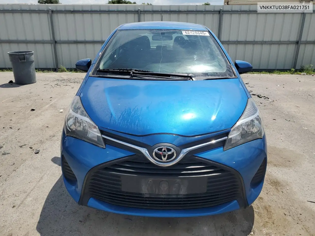 2015 Toyota Yaris VIN: VNKKTUD38FA021751 Lot: 62428845