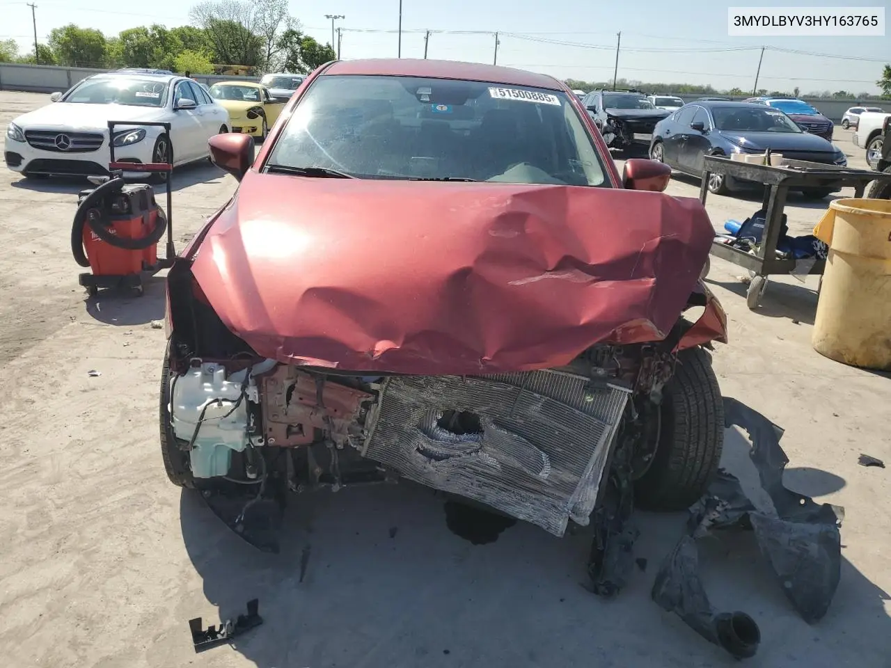2017 Toyota Yaris Ia VIN: 3MYDLBYV3HY163765 Lot: 51500885