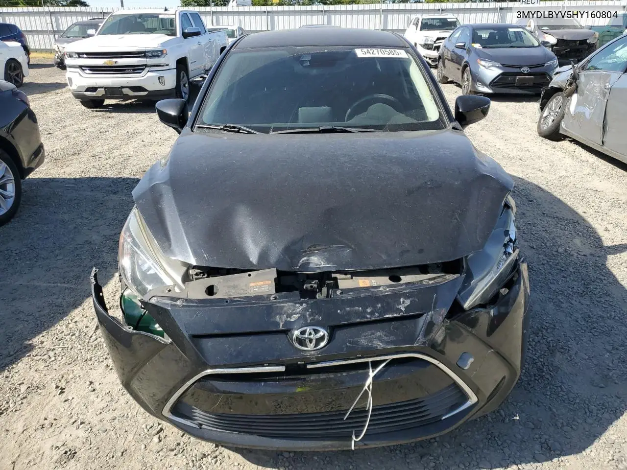 2017 Toyota Yaris Ia VIN: 3MYDLBYV5HY160804 Lot: 54270585
