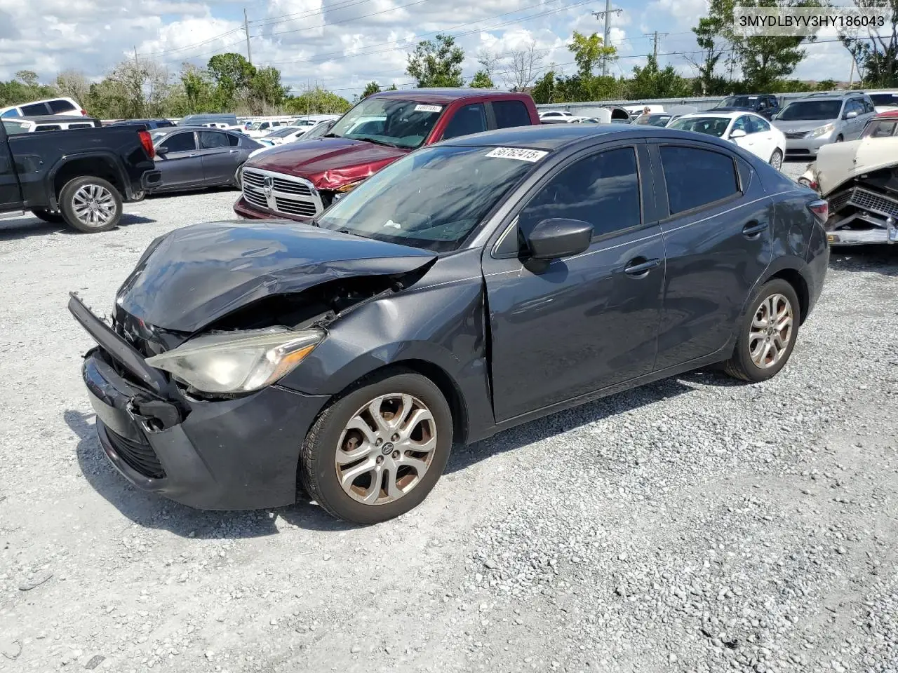 2017 Toyota Yaris Ia VIN: 3MYDLBYV3HY186043 Lot: 56762415