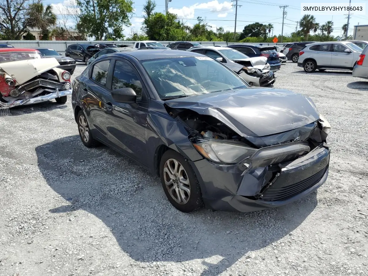2017 Toyota Yaris Ia VIN: 3MYDLBYV3HY186043 Lot: 56762415