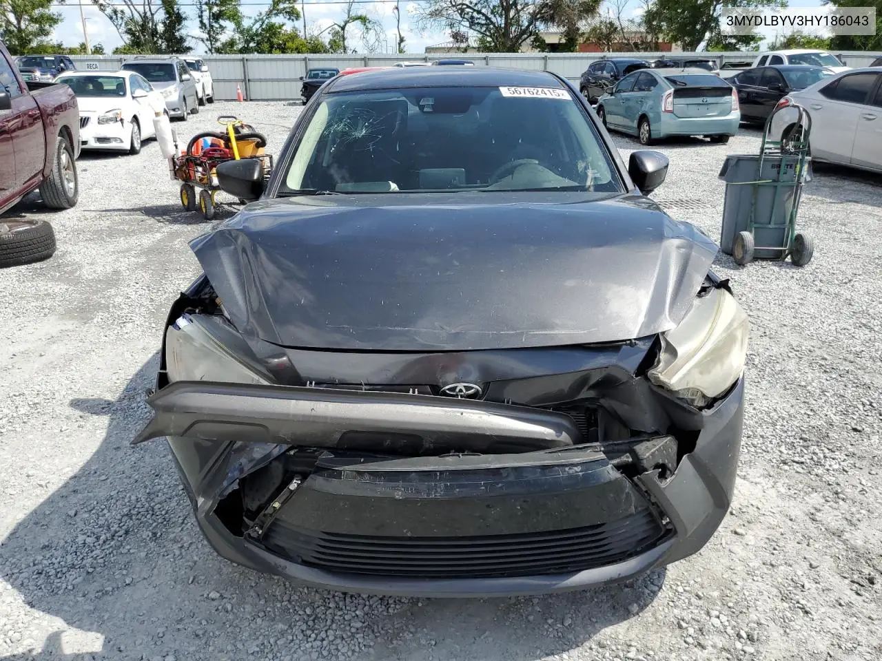 2017 Toyota Yaris Ia VIN: 3MYDLBYV3HY186043 Lot: 56762415