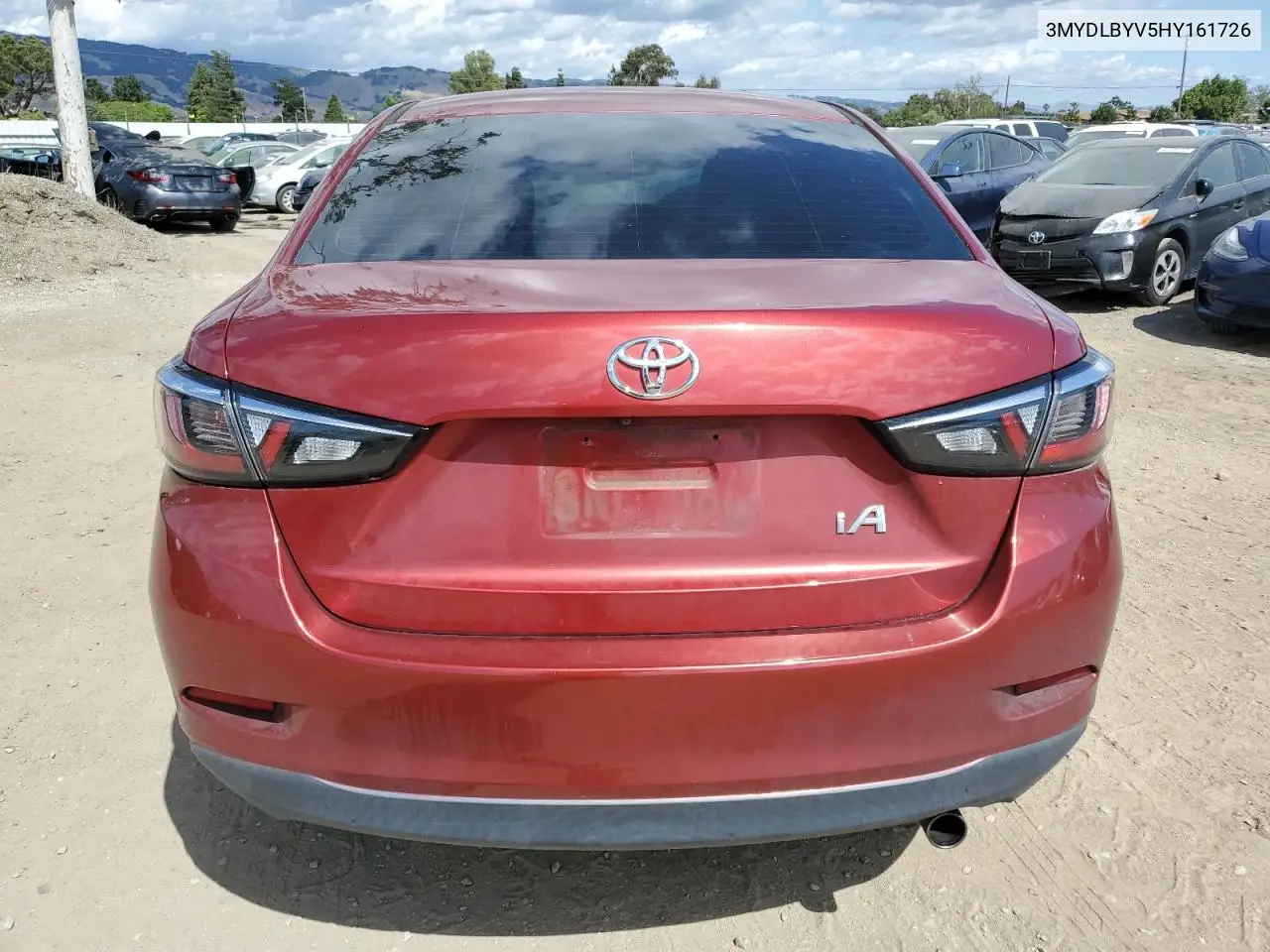 2017 Toyota Yaris Ia VIN: 3MYDLBYV5HY161726 Lot: 56980805