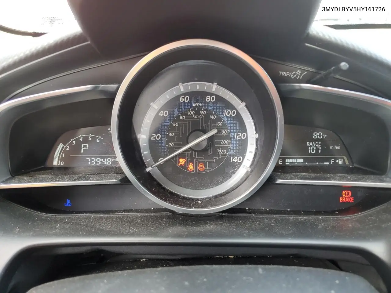 2017 Toyota Yaris Ia VIN: 3MYDLBYV5HY161726 Lot: 56980805