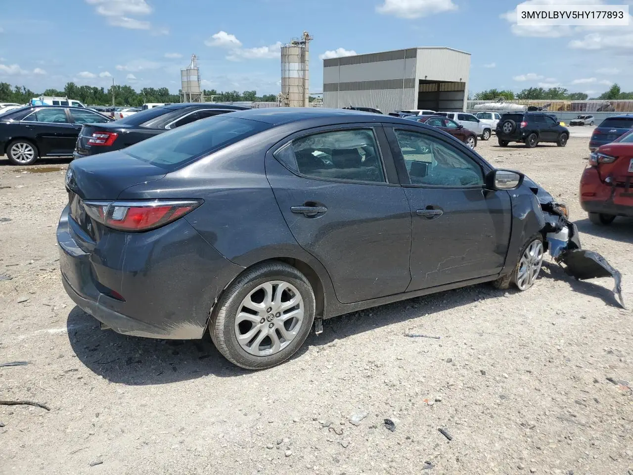 2017 Toyota Yaris Ia VIN: 3MYDLBYV5HY177893 Lot: 62356905