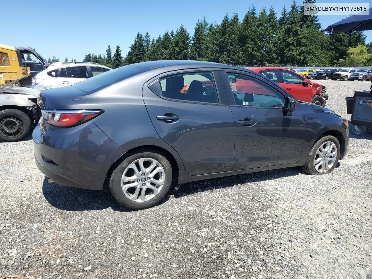 2017 Toyota Yaris Ia VIN: 3MYDLBYV1HY173615 Lot: 62901175