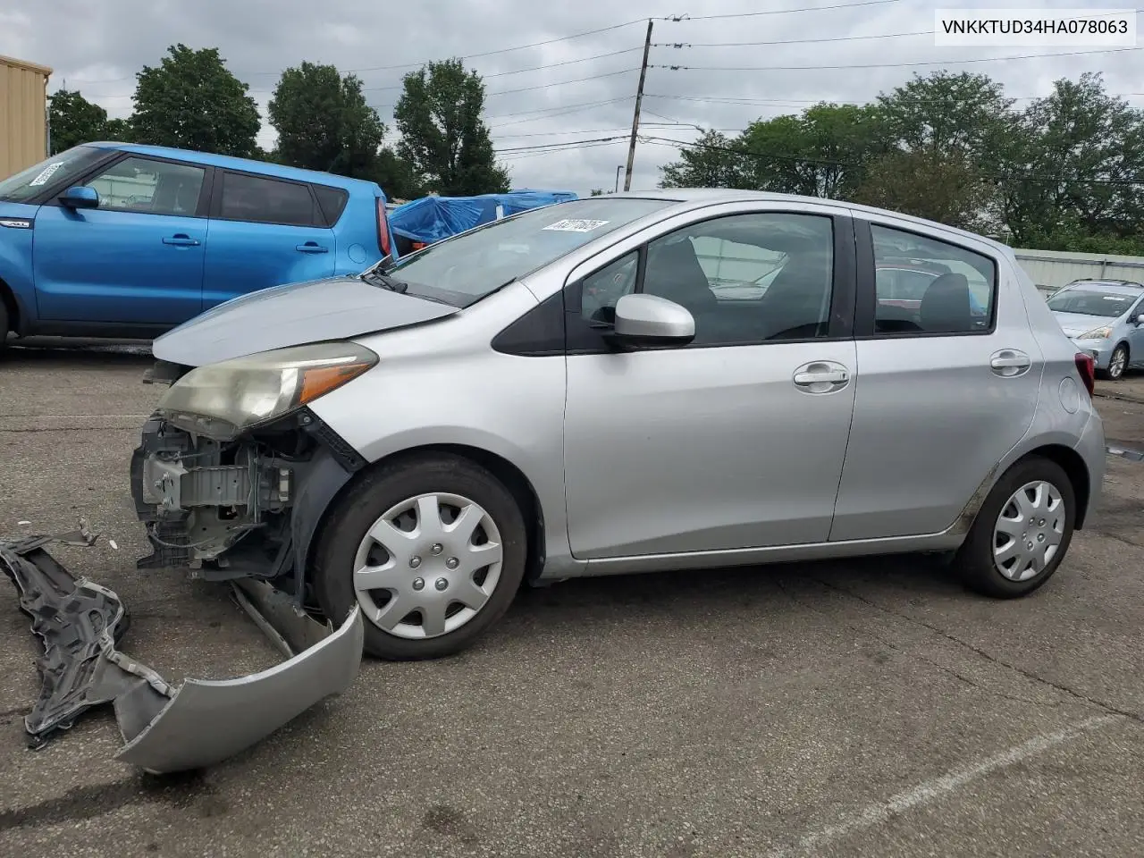 2017 Toyota Yaris L VIN: VNKKTUD34HA078063 Lot: 63271605