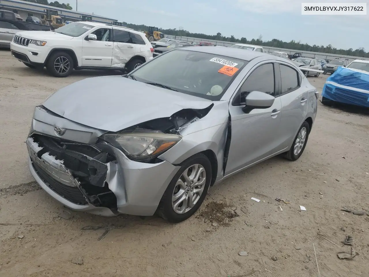 2018 Toyota Yaris Ia VIN: 3MYDLBYVXJY317622 Lot: 55410205
