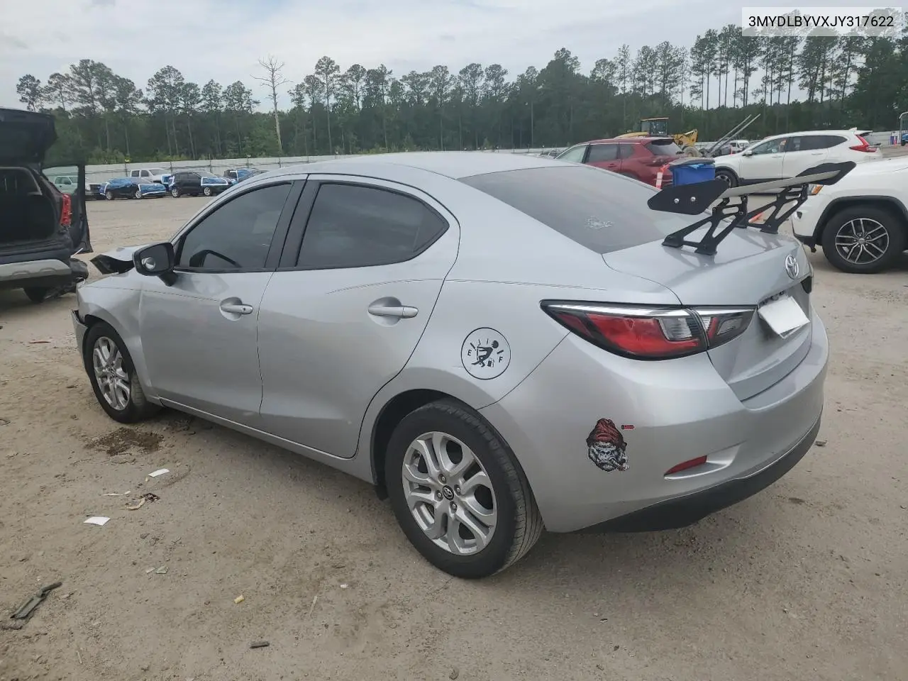 2018 Toyota Yaris Ia VIN: 3MYDLBYVXJY317622 Lot: 55410205