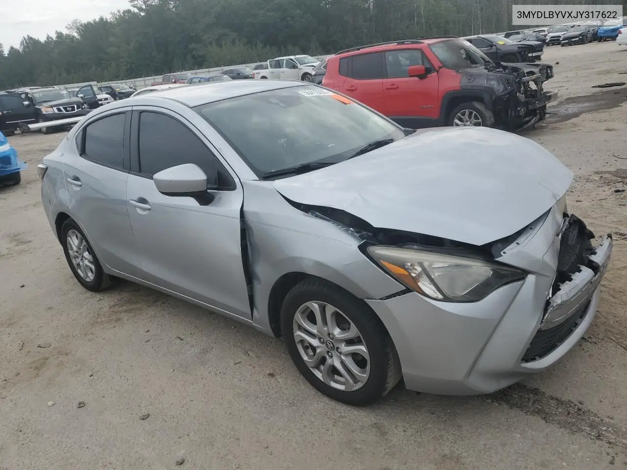 2018 Toyota Yaris Ia VIN: 3MYDLBYVXJY317622 Lot: 55410205