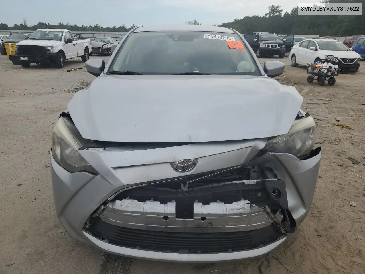 2018 Toyota Yaris Ia VIN: 3MYDLBYVXJY317622 Lot: 55410205