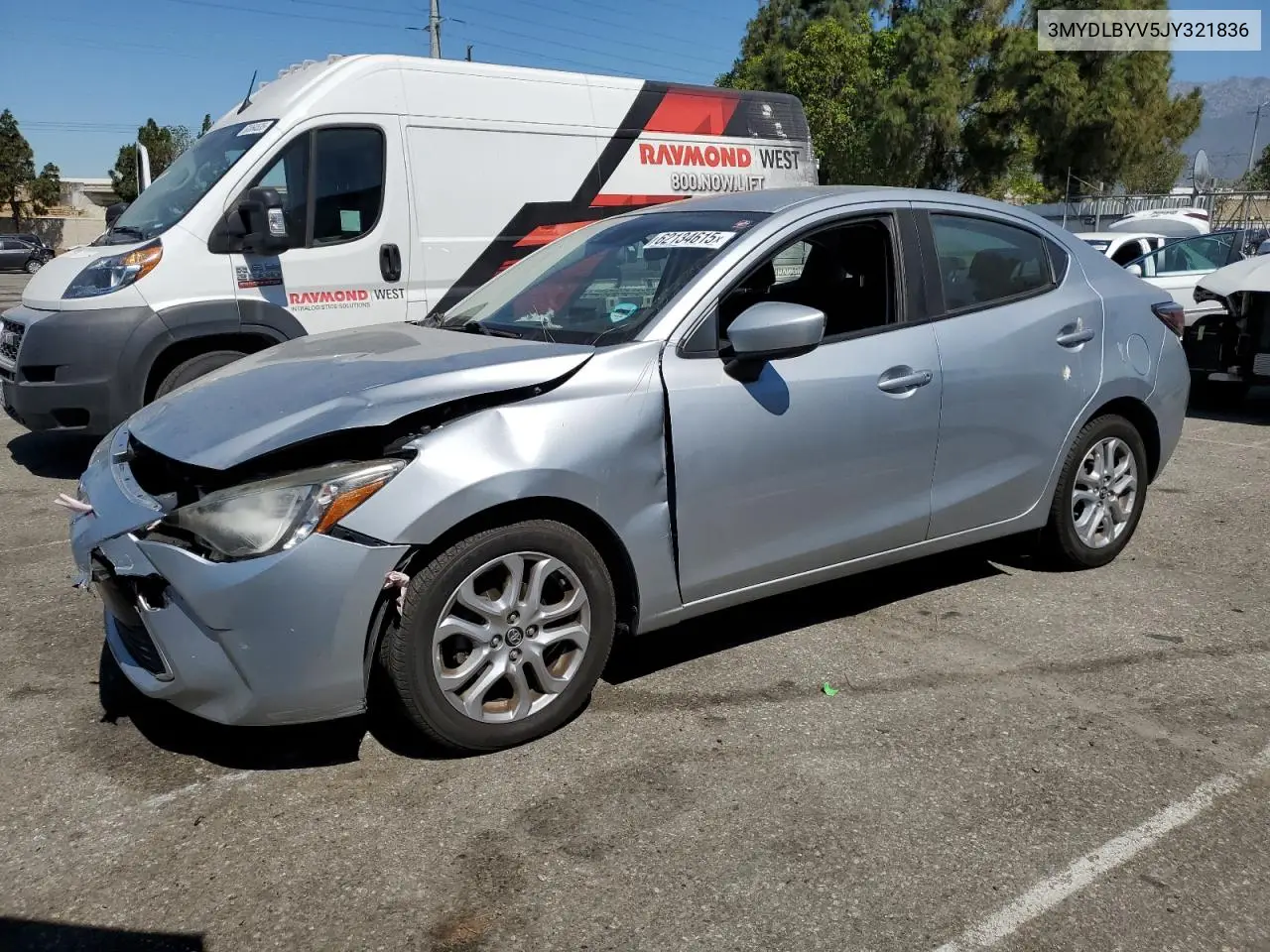 2018 Toyota Yaris Ia VIN: 3MYDLBYV5JY321836 Lot: 62134615