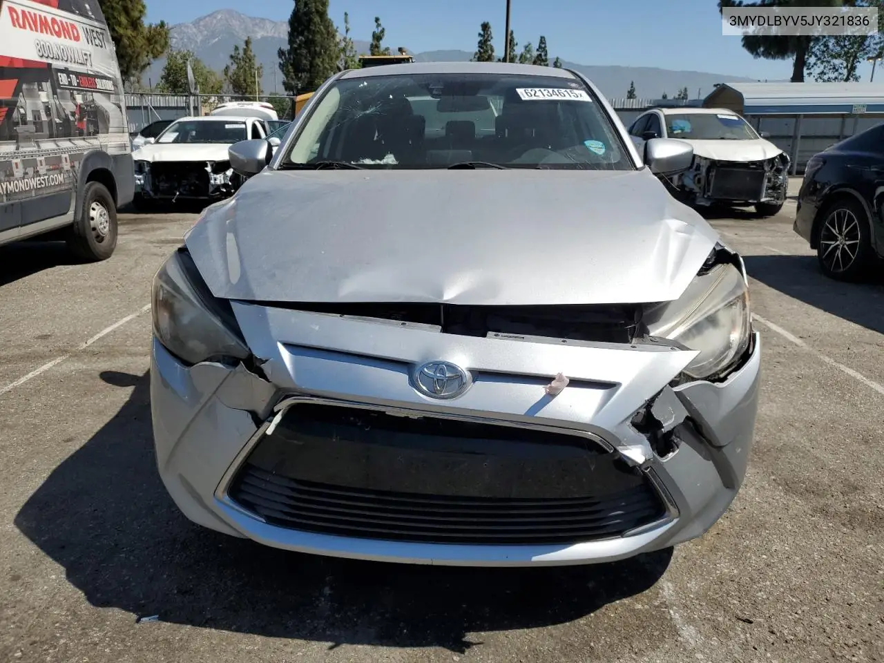 2018 Toyota Yaris Ia VIN: 3MYDLBYV5JY321836 Lot: 62134615