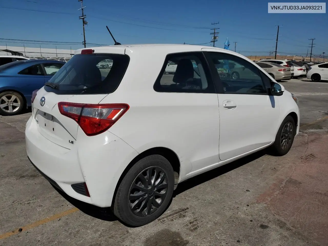 2018 Toyota Yaris L VIN: VNKJTUD33JA093221 Lot: 63084995