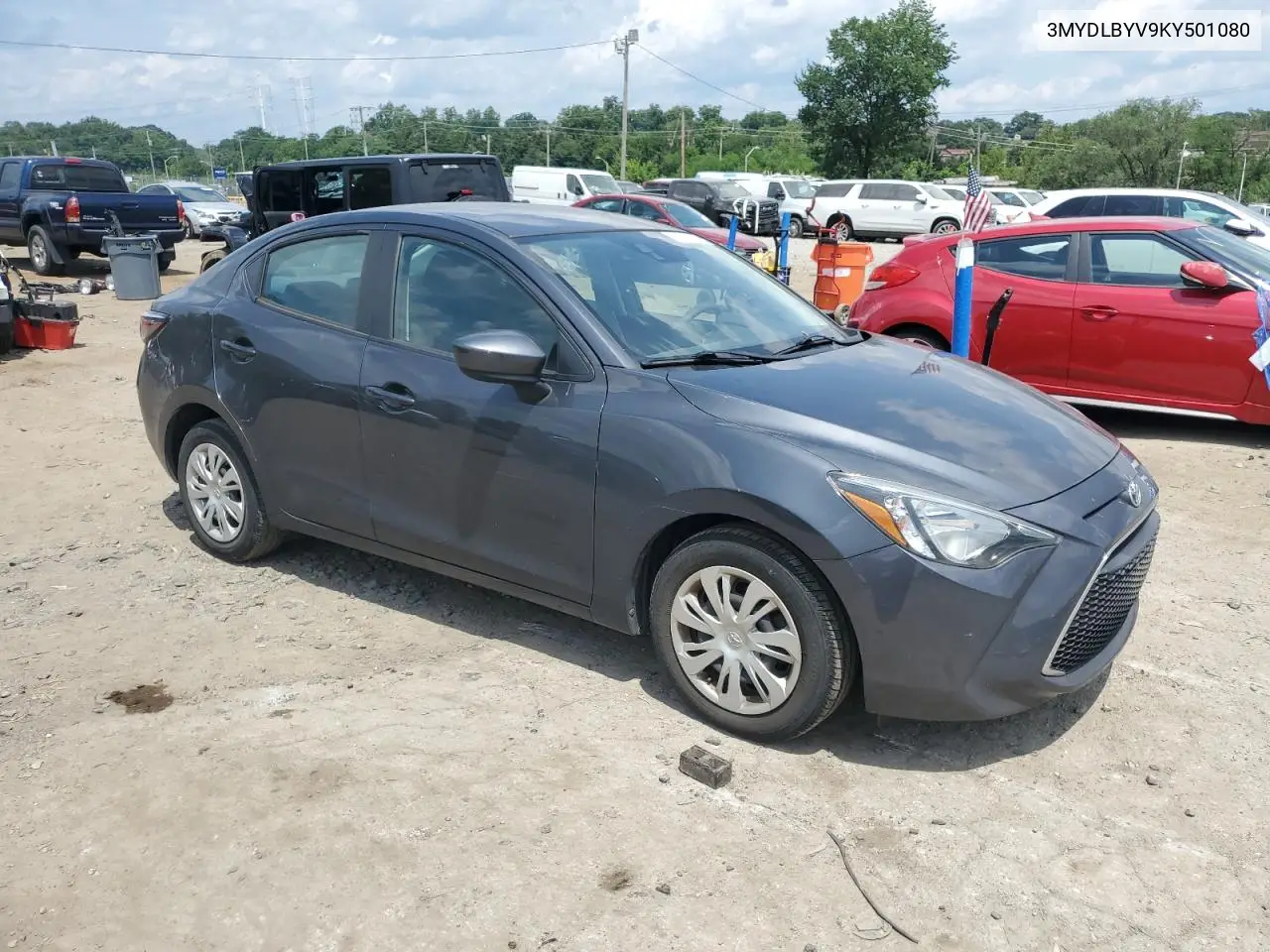 2019 Toyota Yaris L VIN: 3MYDLBYV9KY501080 Lot: 62848175