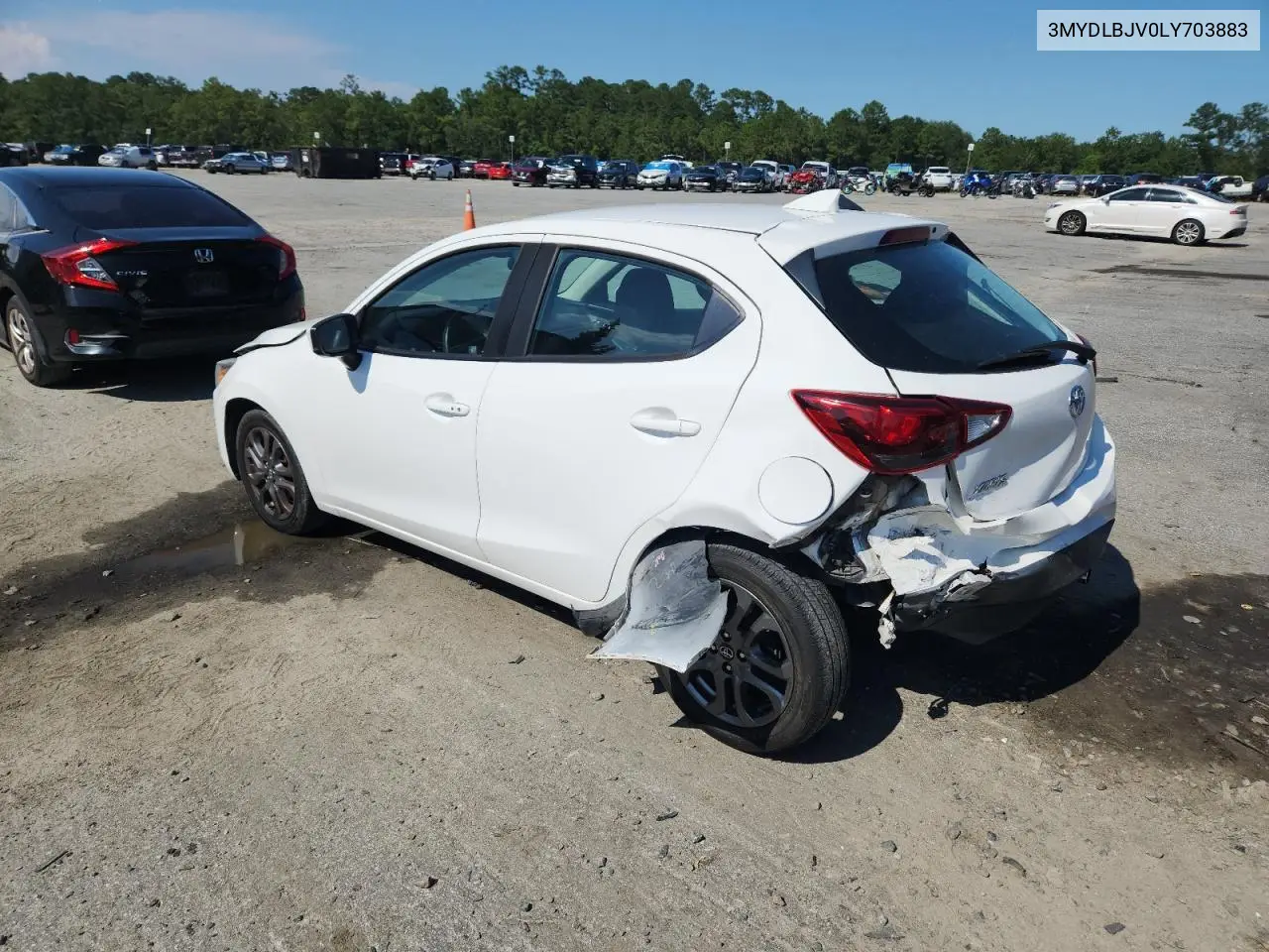 2020 Toyota Yaris Le VIN: 3MYDLBJV0LY703883 Lot: 62951275