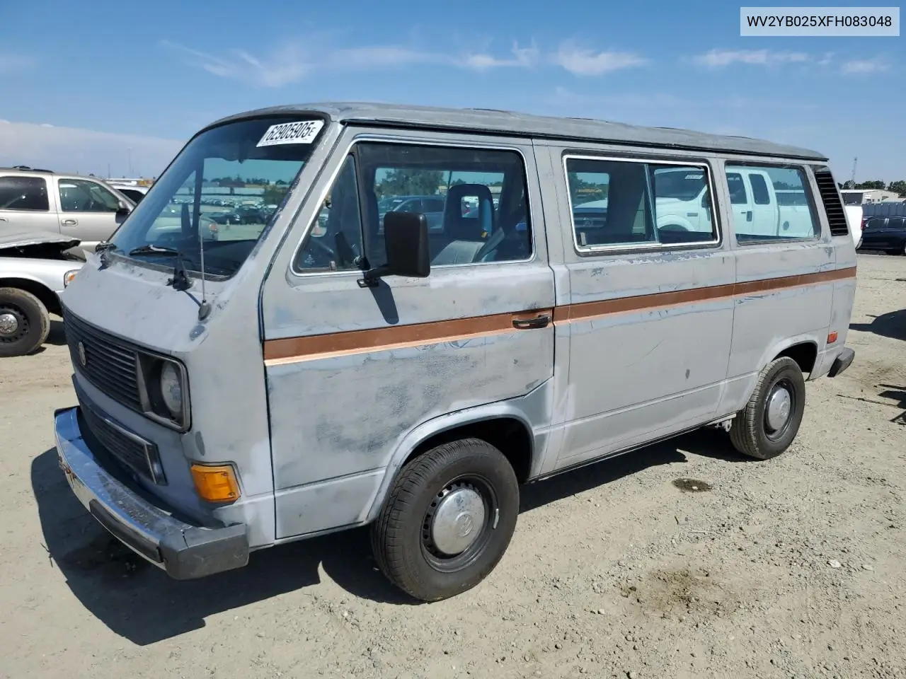 1985 Volkswagen Vanagon Bus VIN: WV2YB025XFH083048 Lot: 62905905