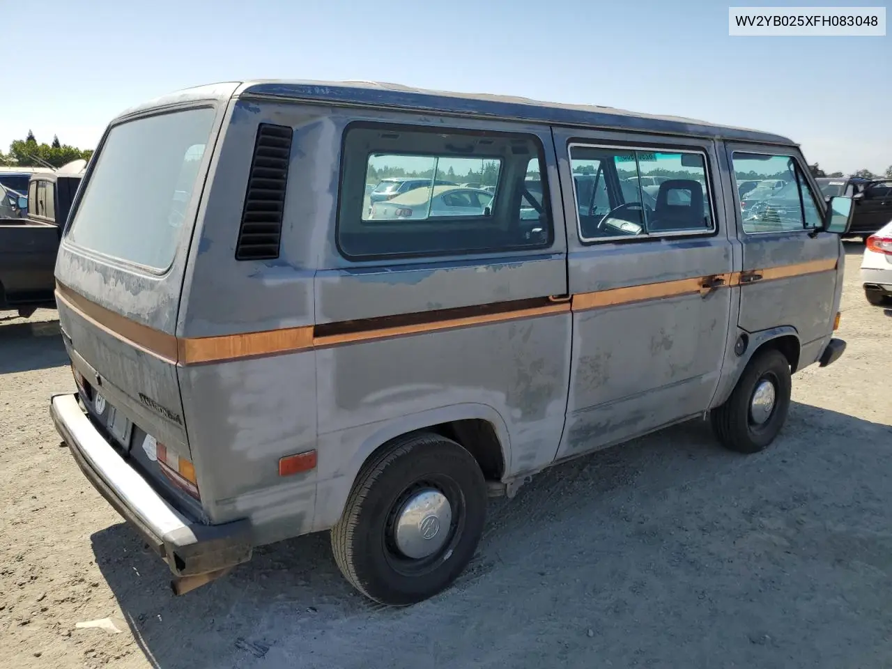 1985 Volkswagen Vanagon Bus VIN: WV2YB025XFH083048 Lot: 62905905