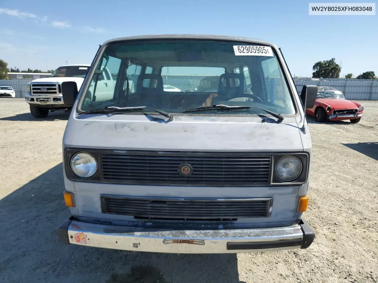 1985 Volkswagen Vanagon Bus VIN: WV2YB025XFH083048 Lot: 62905905