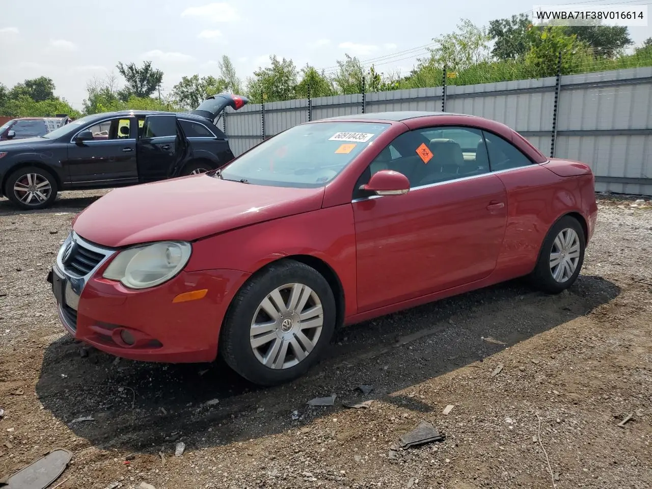 2008 Volkswagen Eos Turbo VIN: WVWBA71F38V016614 Lot: 60910435