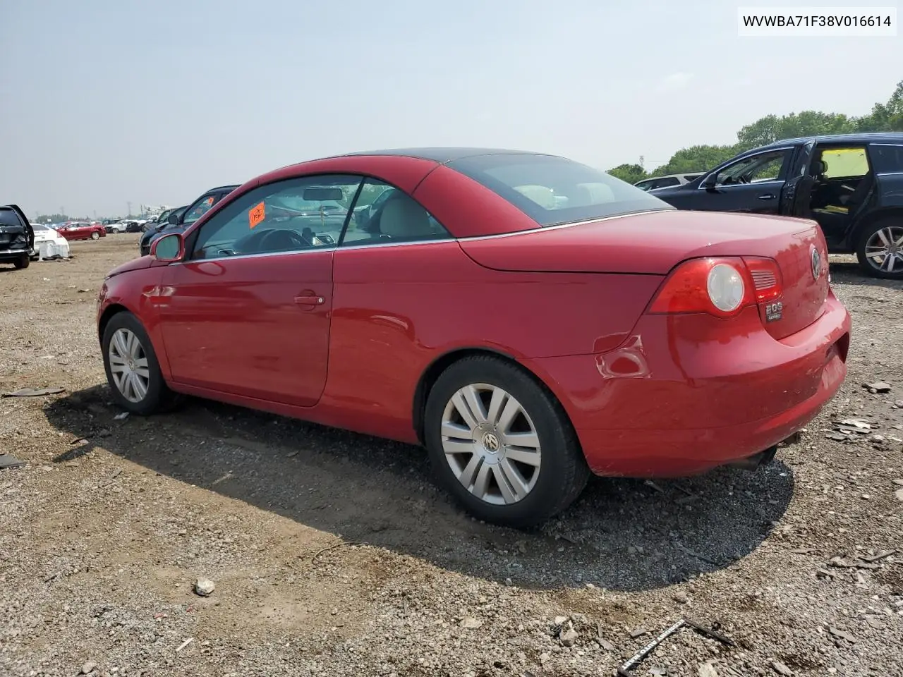 2008 Volkswagen Eos Turbo VIN: WVWBA71F38V016614 Lot: 60910435