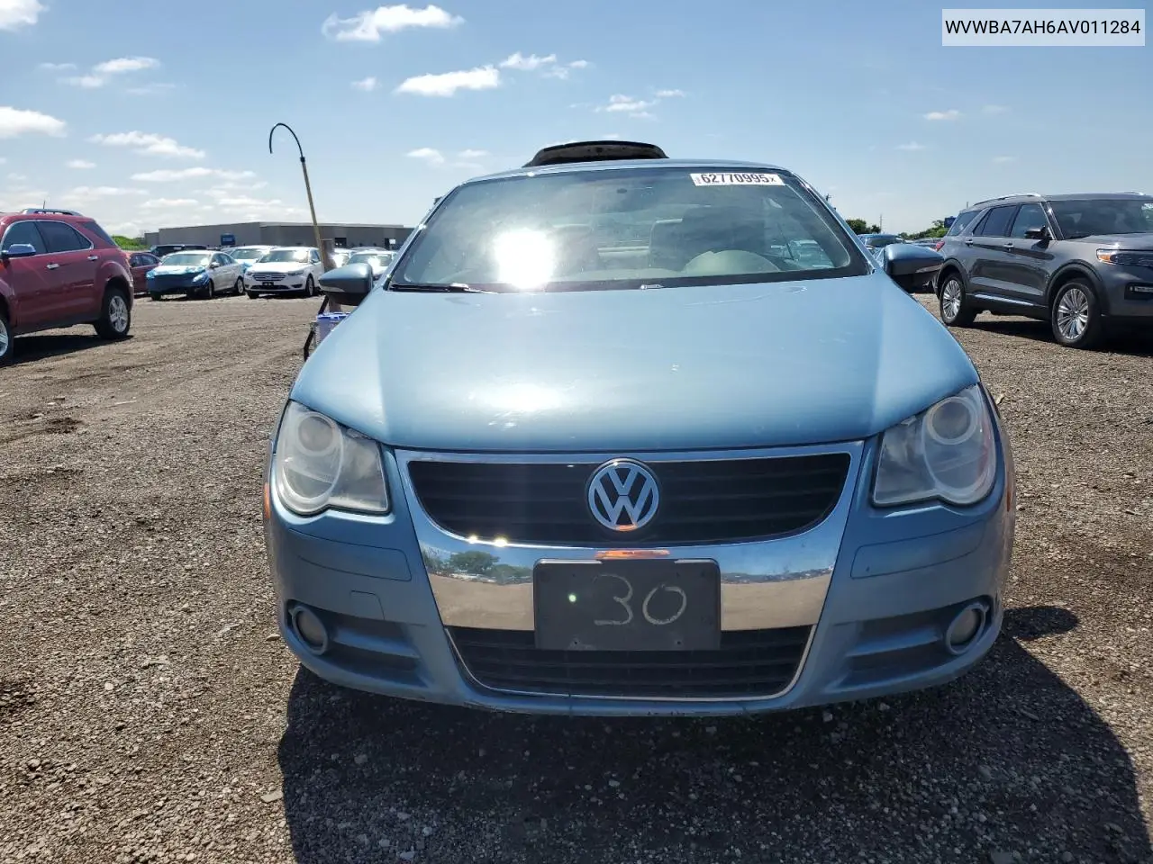 2010 Volkswagen Eos Turbo VIN: WVWBA7AH6AV011284 Lot: 62770995
