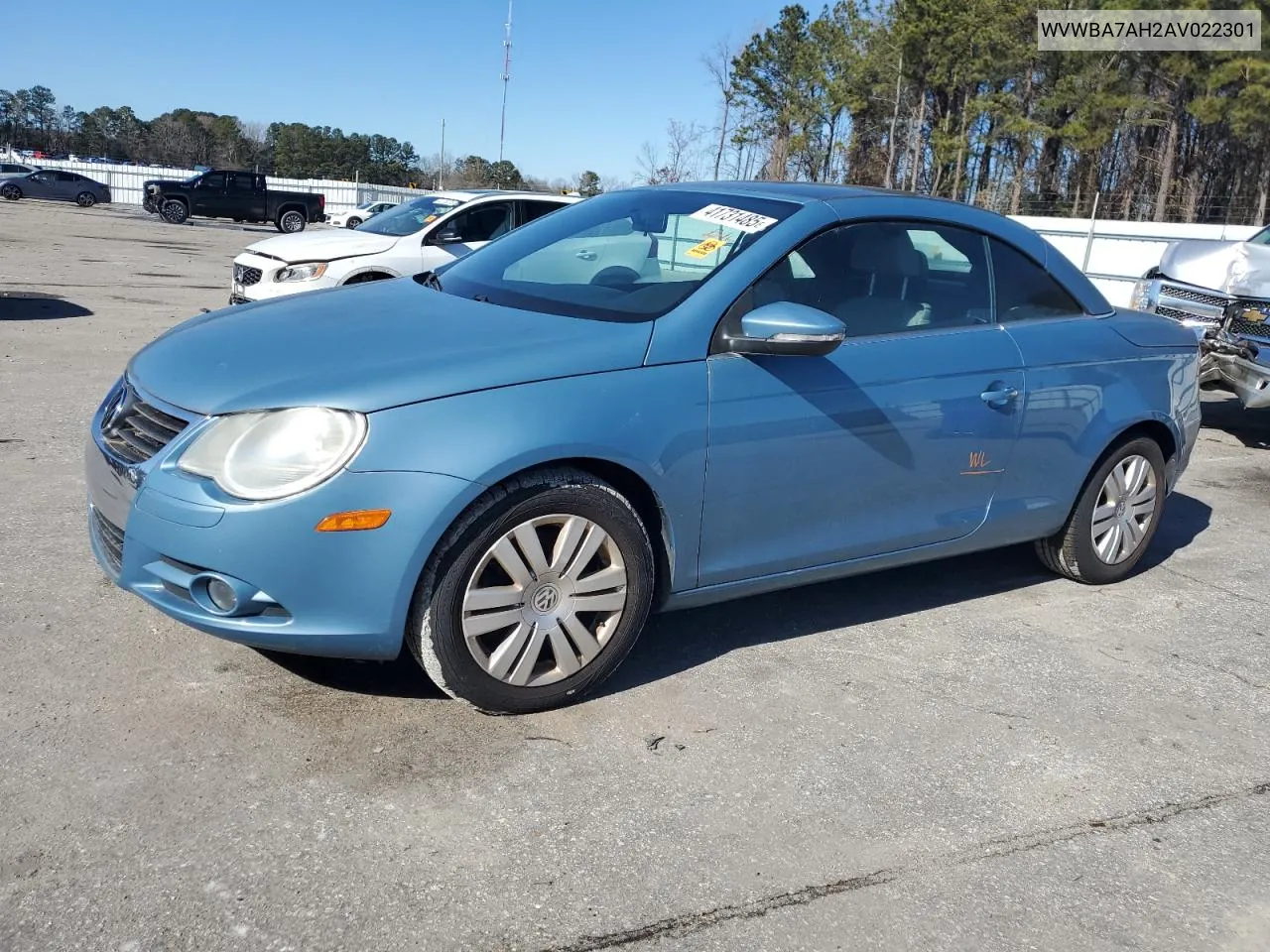 2010 Volkswagen Eos Turbo VIN: WVWBA7AH2AV022301 Lot: 89408045