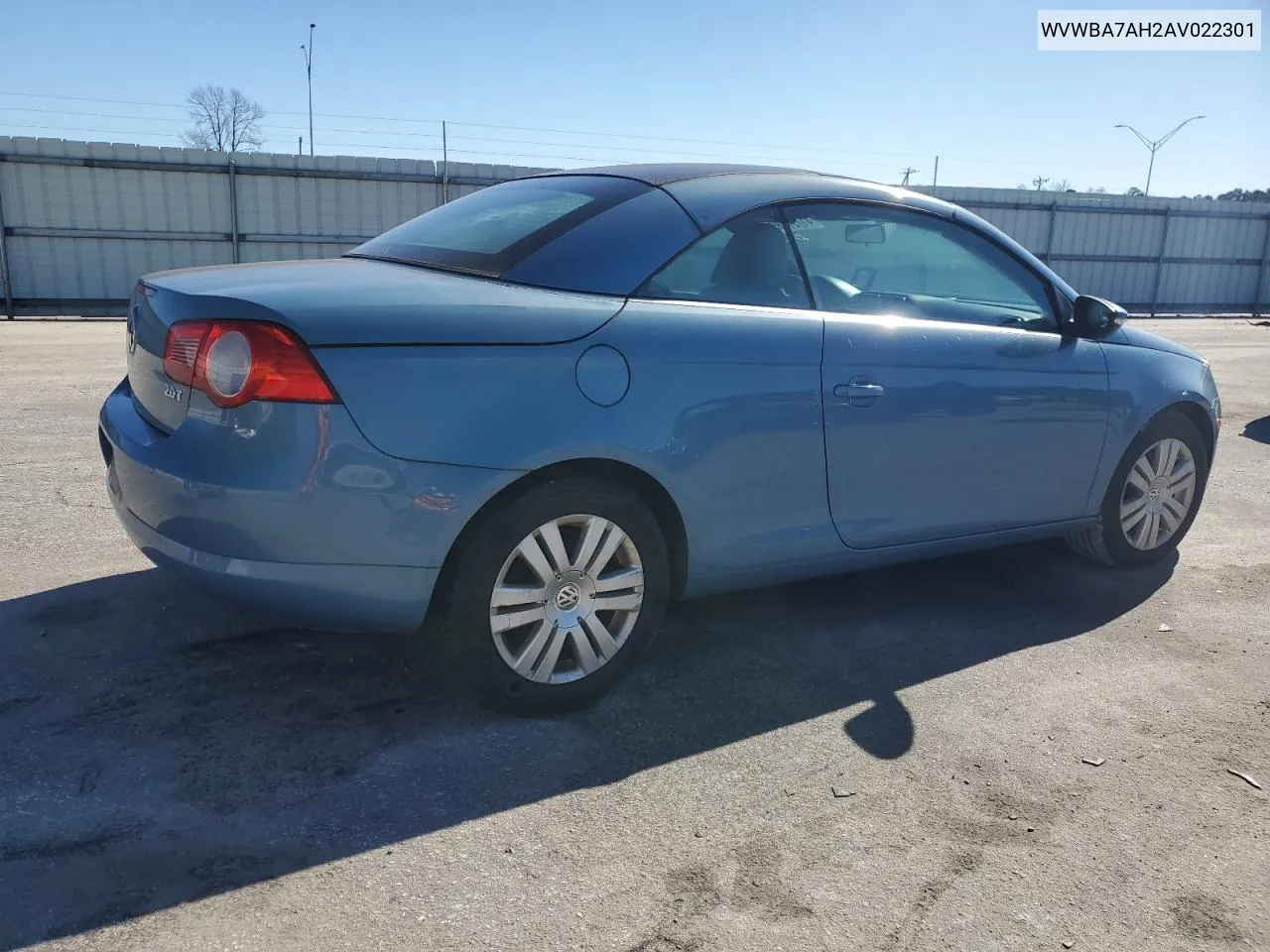 2010 Volkswagen Eos Turbo VIN: WVWBA7AH2AV022301 Lot: 89408045