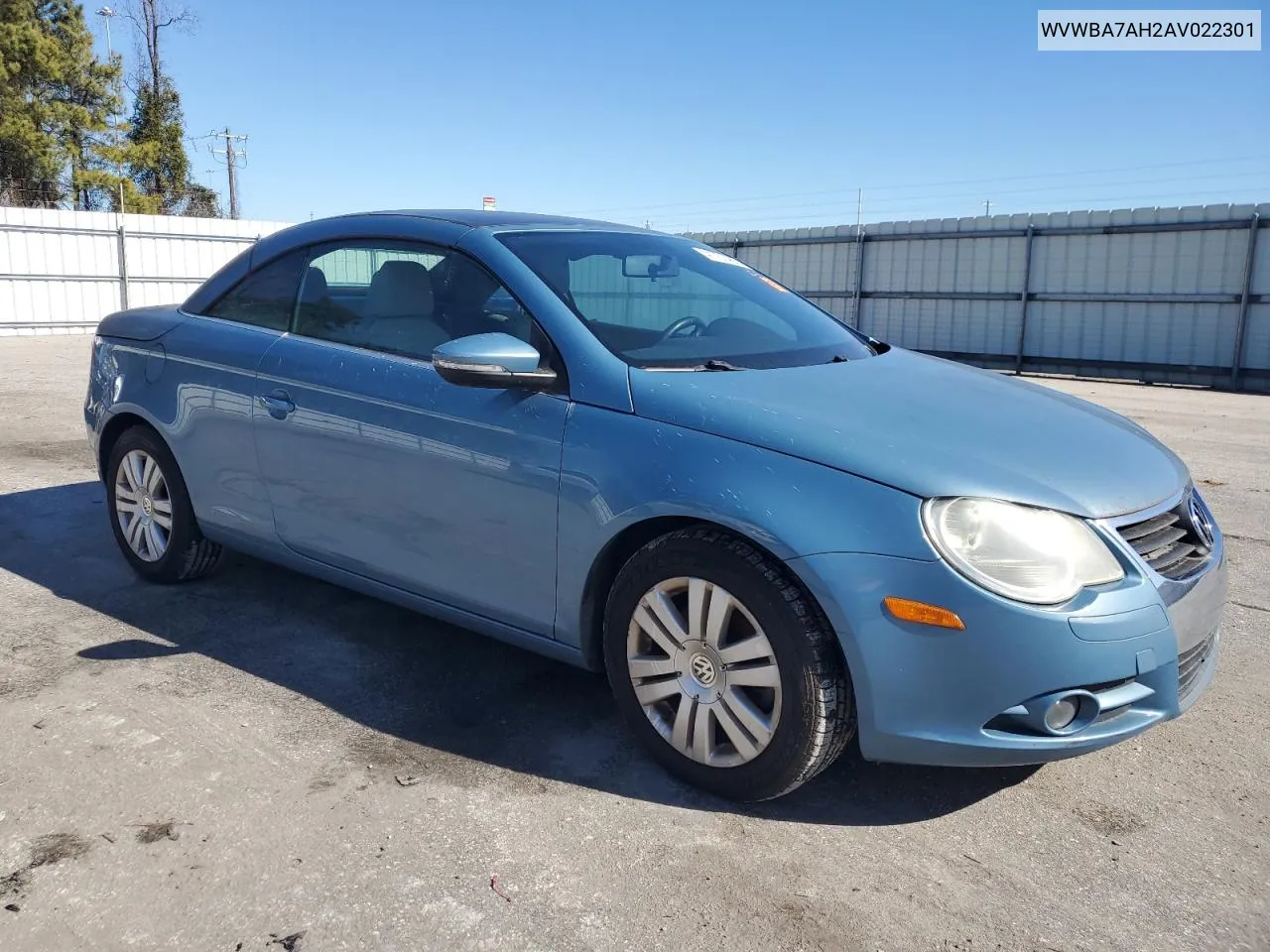 2010 Volkswagen Eos Turbo VIN: WVWBA7AH2AV022301 Lot: 89408045