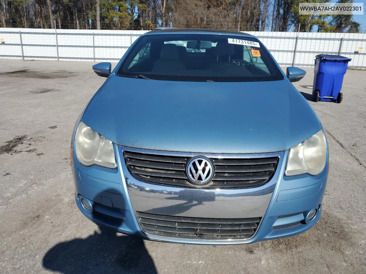 2010 Volkswagen Eos Turbo VIN: WVWBA7AH2AV022301 Lot: 89408045
