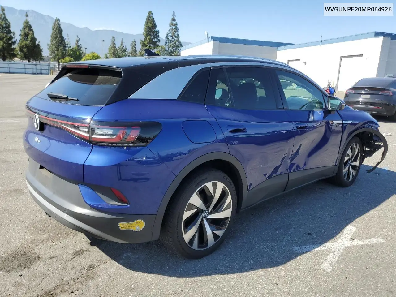 2021 Volkswagen Id.4 Pro S VIN: WVGUNPE20MP064926 Lot: 63327665