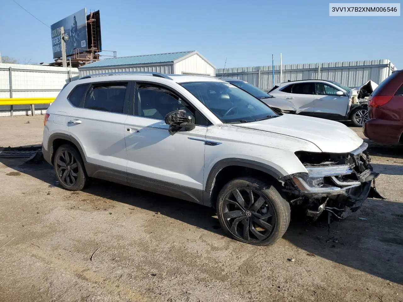 2022 Volkswagen Taos Sel VIN: 3VV1X7B2XNM006546 Lot: 51847165